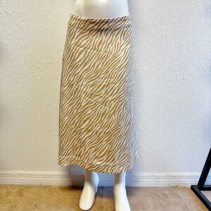 Ann Taylor Petite Zebra Stripe Slip Skirt Size 0P